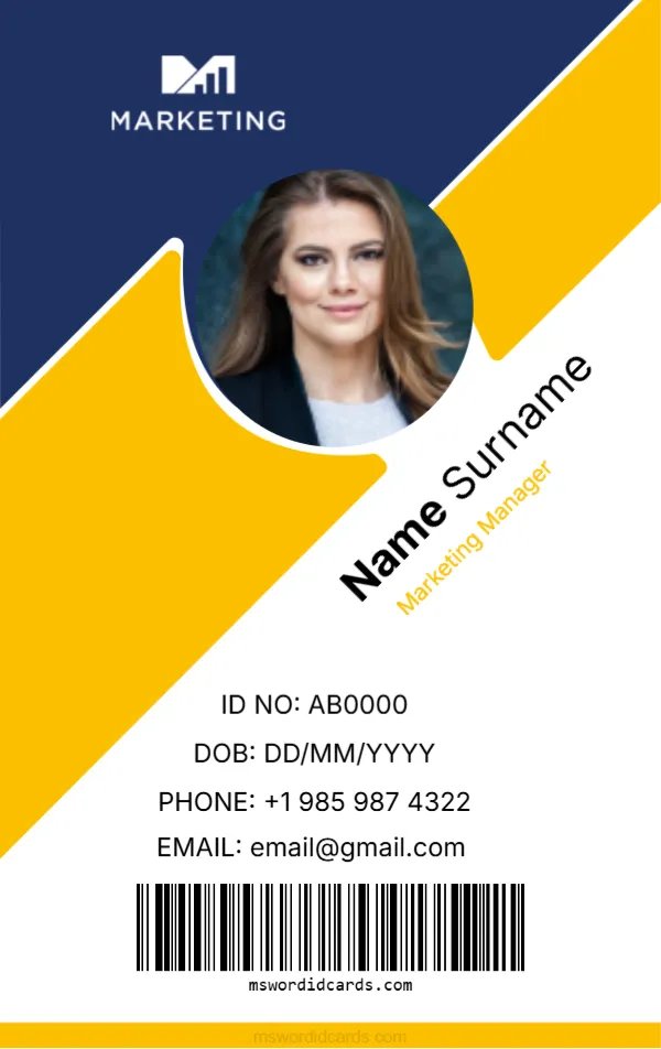 Office ID Card Template -Editor