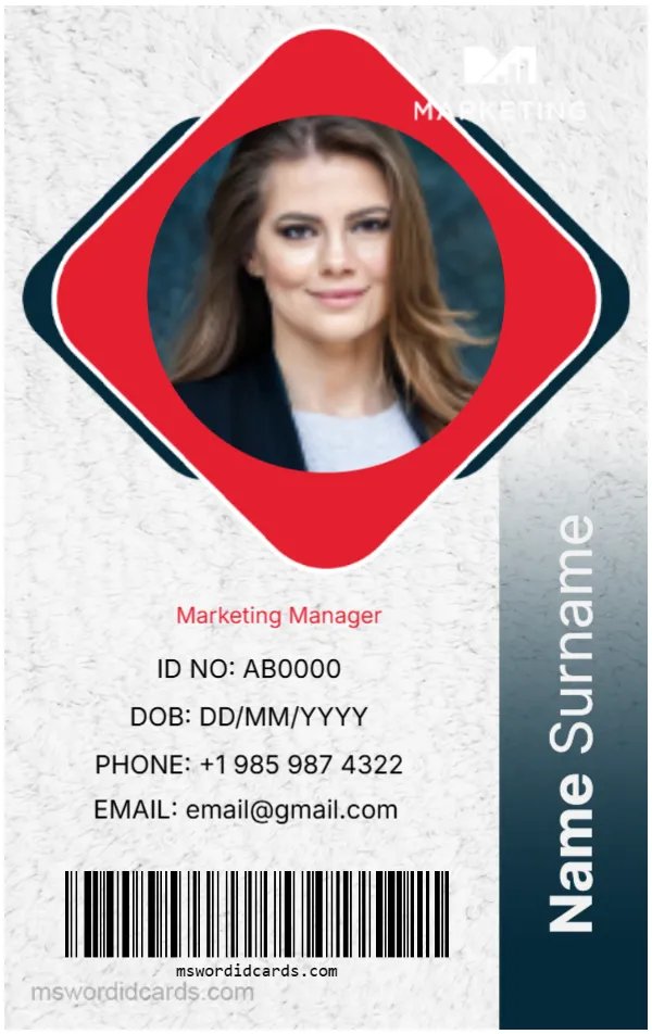 Office ID Card Template -Editor