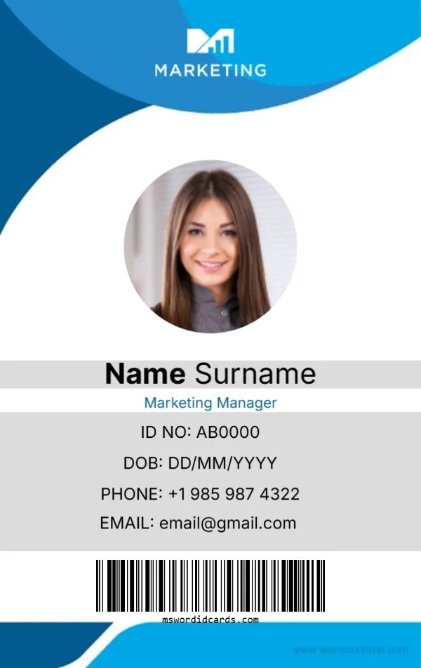 Office ID Card Template