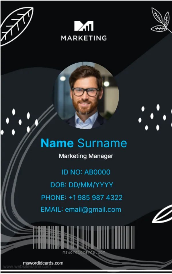 Office ID Card Template -Editor