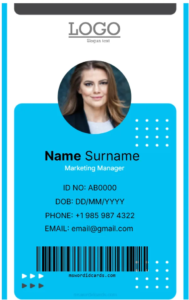 Office ID Card Template -Editor