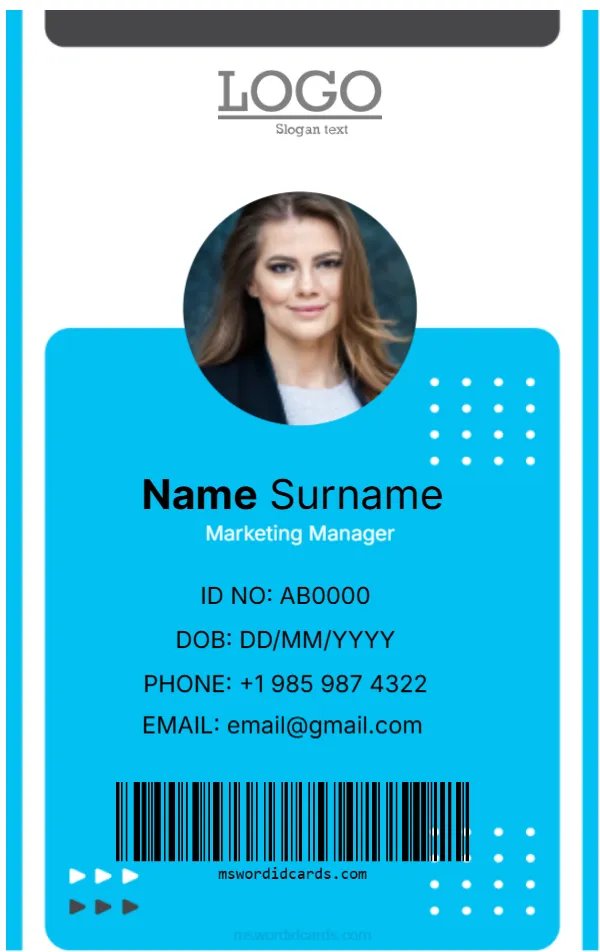 Office ID Card Template -Editor