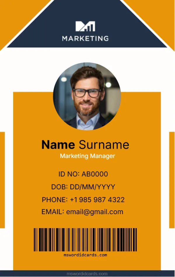 Office ID Card Template -Editor