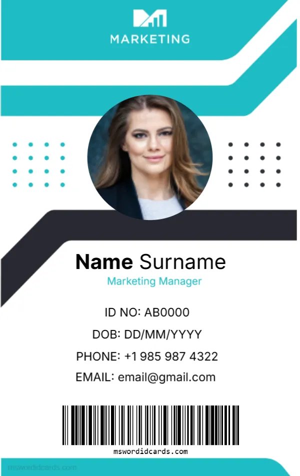Office ID Card Template -Editor