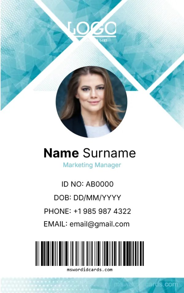 Office ID Card Template -Editor
