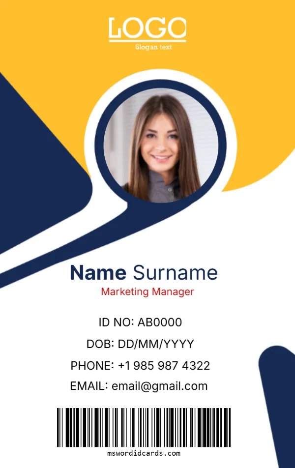 Office ID Card Template -Editor