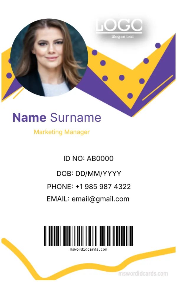 Office ID Card Template -Editor