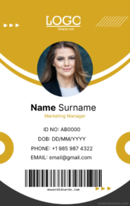 Office ID Card Template -Editor