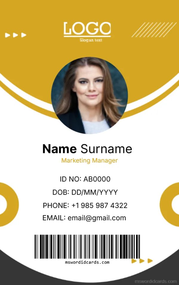 Office ID Card Template -Editor