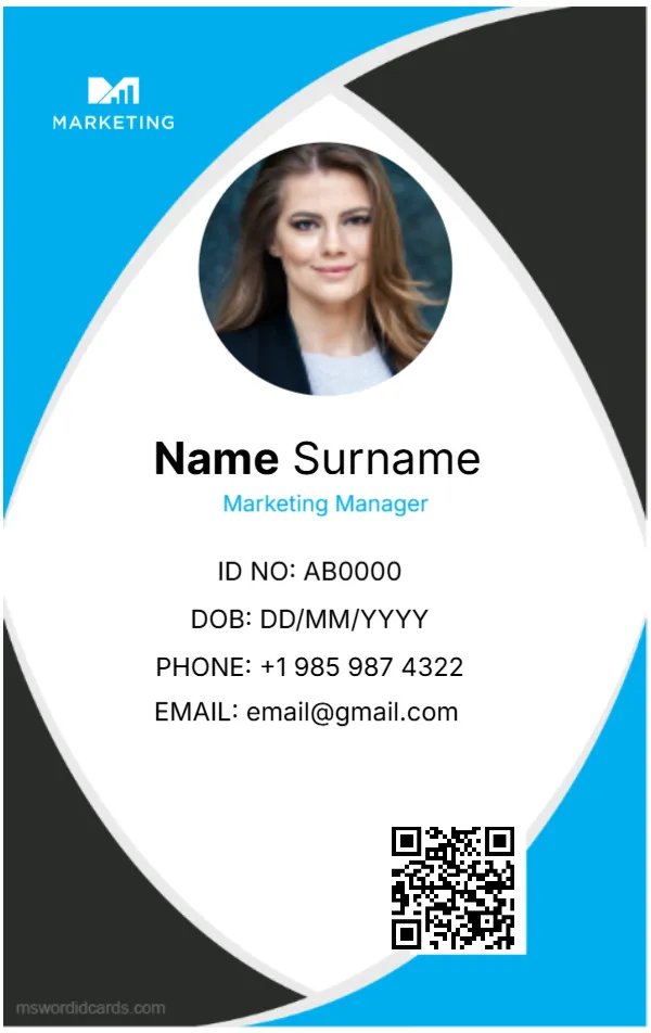 Office ID Card Template -Editor
