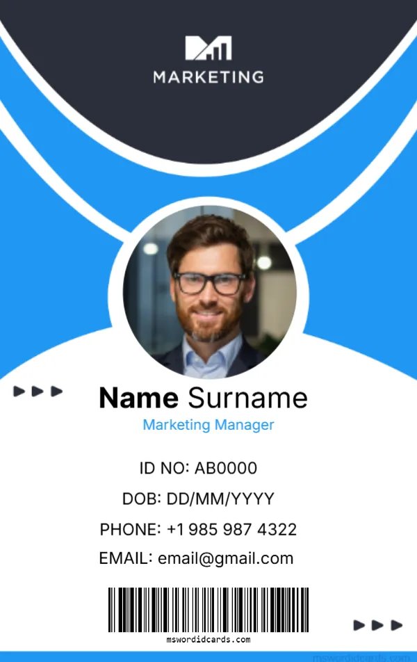 Office ID Card Template -Editor