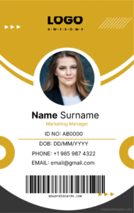 Office ID Card Template -Editor