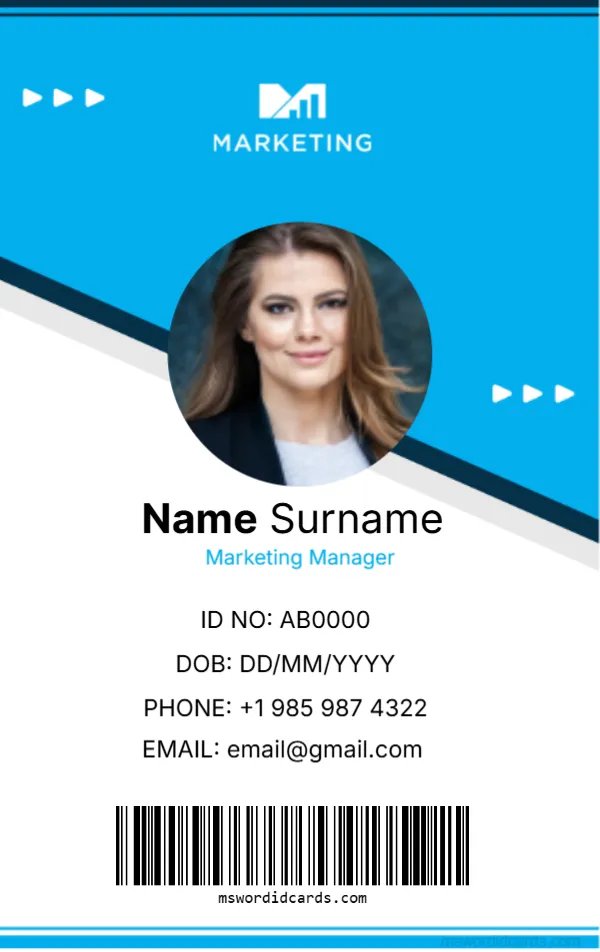 Office ID Card Template 