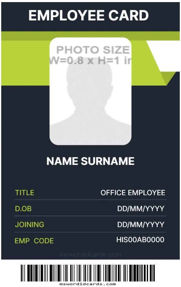 Office ID Card Template
