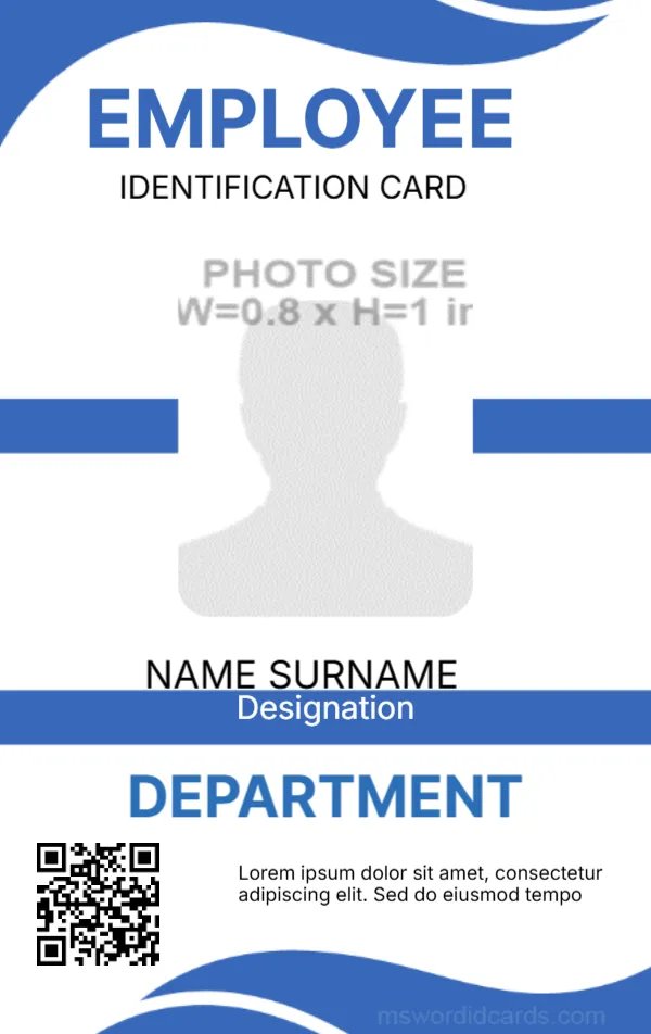 Office ID Card Template -Editor