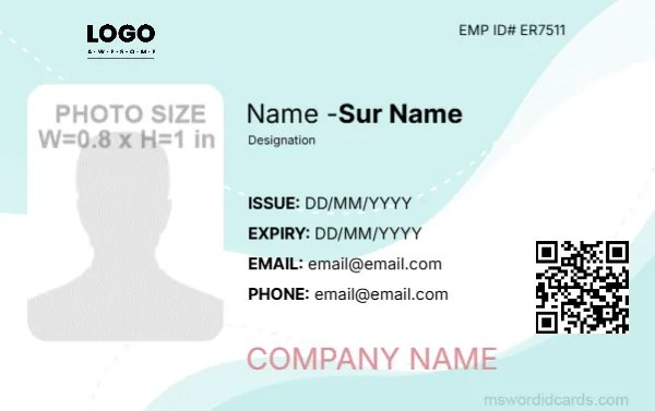 Office ID Card Template -Editor