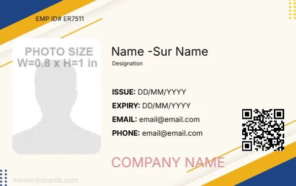 Office ID Card Template -Editor
