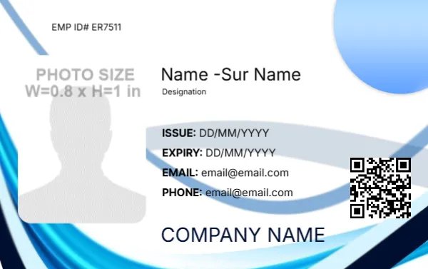 Office ID Card Template -Editor