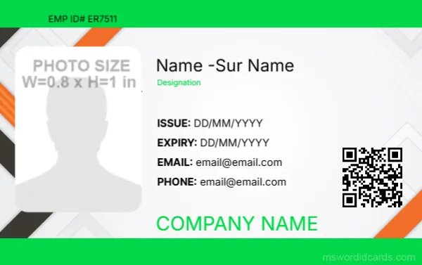 Office ID Card Template -Editor