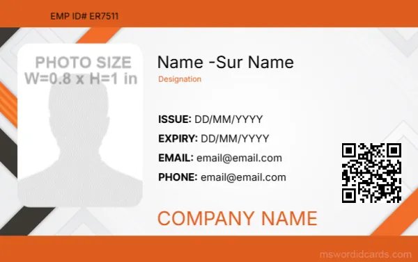 Office ID Card Template -Editor