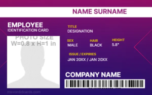 Office ID Card Template -Editor