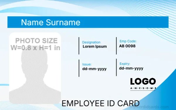 Office ID Card Template -Editor