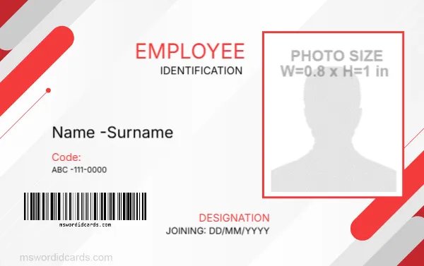 Office ID Card Template -Editor