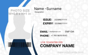 Office ID Card Template -Editor
