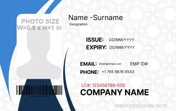 Office ID Card Template -Editor