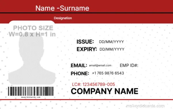 Office ID Card Template -Editor