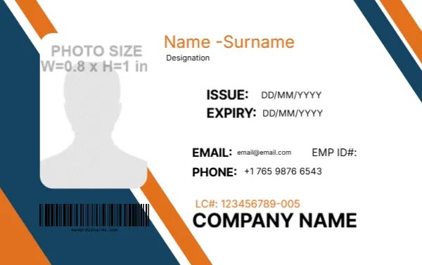 Office ID Card Template -Editor