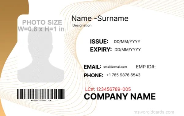 Office ID Card Template -Editor