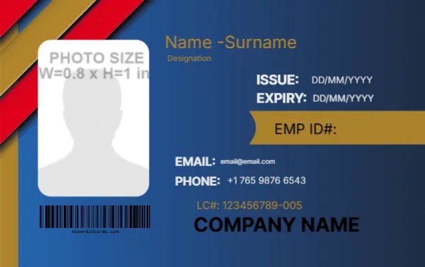 Office ID Card Template -Editor