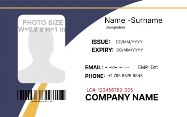 Office ID Card Template -Editor