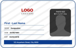Office ID Card Template -Editor