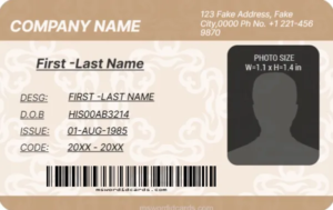 Office ID Card Template -Editor