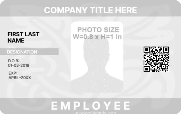 Office ID Card Template -Editor
