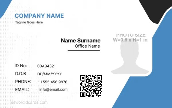 Office ID Card Template -Editor