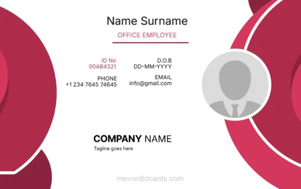 Office ID Card Template -Editor