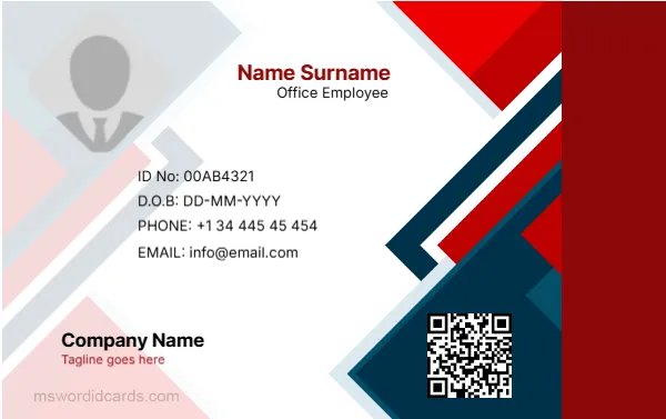 Office ID Card Template -Editor