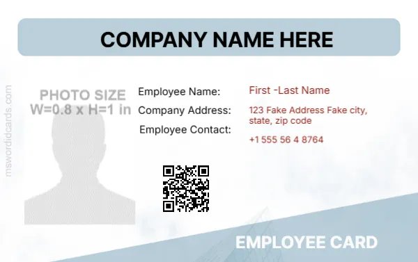 Office ID Card Template -Editor