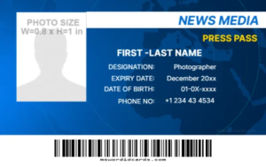 Press Reporter ID Card Template