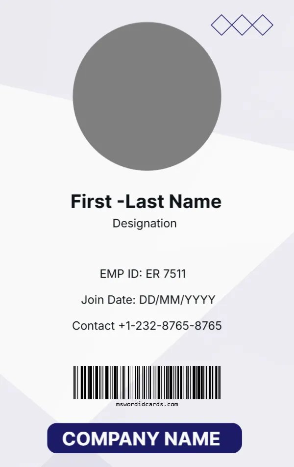 Company ID Card Template -Editor