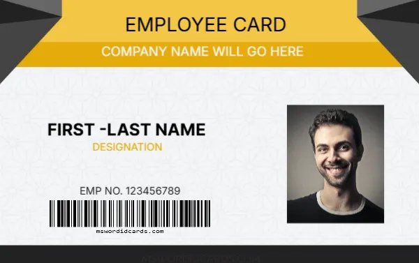 Employee ID Card Format -Editor