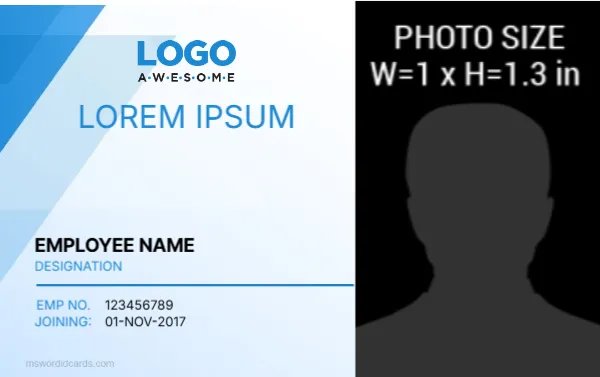 Employee ID Card Format -Editor