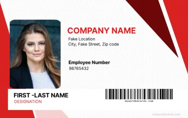 Employee ID Card Template -Editor