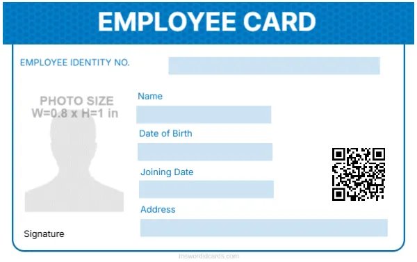 Employee ID Card Template -Editor