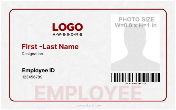 Employee ID Card Template -Editor