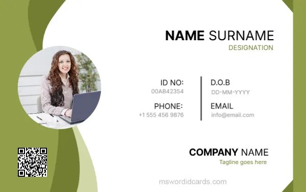 Employee ID Card Template -Editor