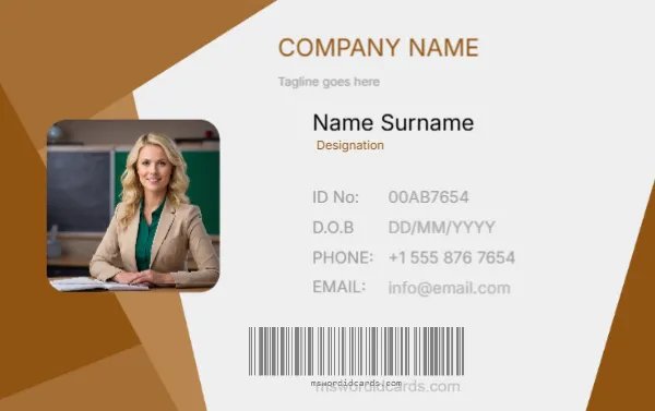 Employee ID Card Template -Editor